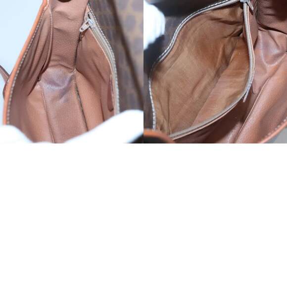 CELINE Macadam Canvas Shoulder Bag Pvc Leather Brown - Picture 12 of 12